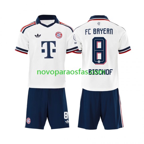 Camisolas Bayern de Munique Tom Bischof 8 Criança Visitante 2026-2027 Manga Curta