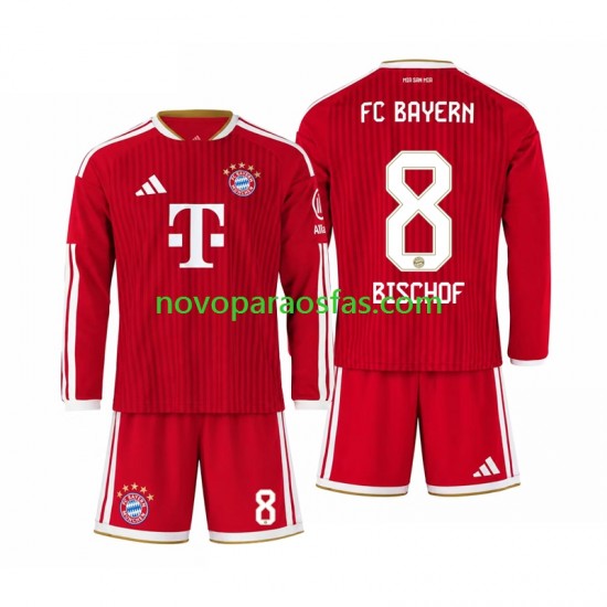 Camisolas Bayern de Munique Tom Bischof 8 Criança Casa 2026-2027 Manga Comprida