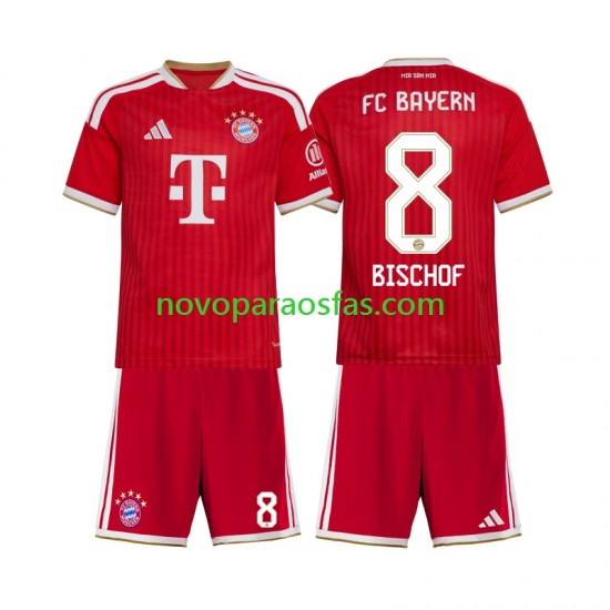 Camisolas Bayern de Munique Tom Bischof 8 Criança Casa 2026-2027 Manga Curta