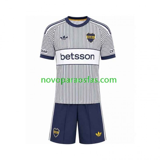 Camisolas CA Boca Juniors Criança Visitante 2026-2027 Manga Curta