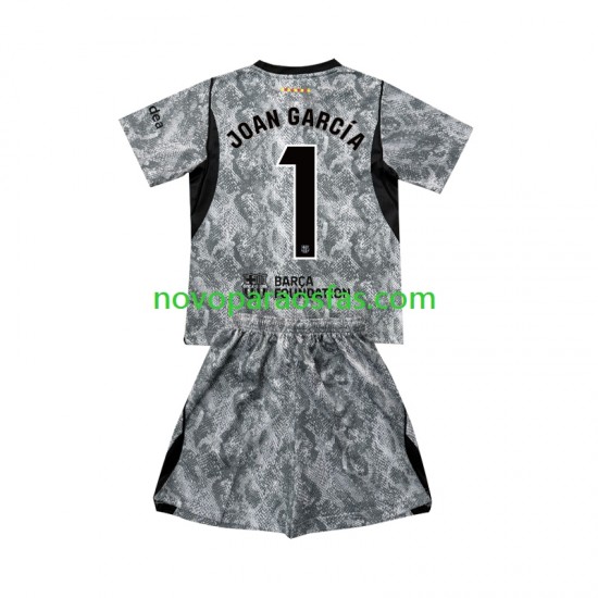 Camisolas FC Barcelona Joan Garcia 1 Guarda-redes Criança Visitante 2026-2027 Manga Curta