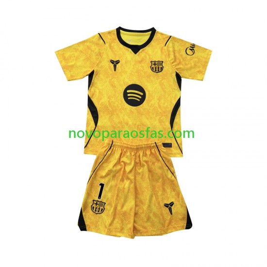 Camisolas FC Barcelona Joan Garcia 1 Guarda-redes Criança Quarto 2026-2027 Manga Curta