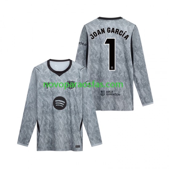 Camisolas FC Barcelona Joan Garcia 1 Guarda-redes Homem Visitante 2026-2027 Manga Comprida