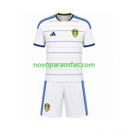 Camisolas Leeds United Criança Casa 2026-2027 Manga Curta