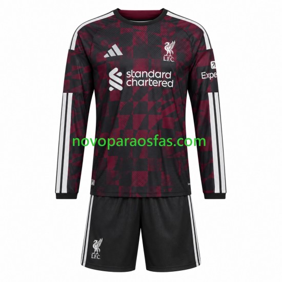 Camisolas Liverpool Criança Alternativo 2026-2027 Manga Comprida