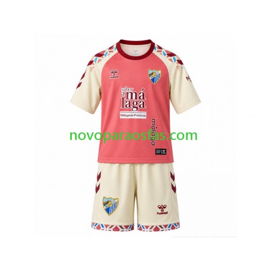 Camisolas Málaga CF Criança Visitante 2026-2027 Manga Curta