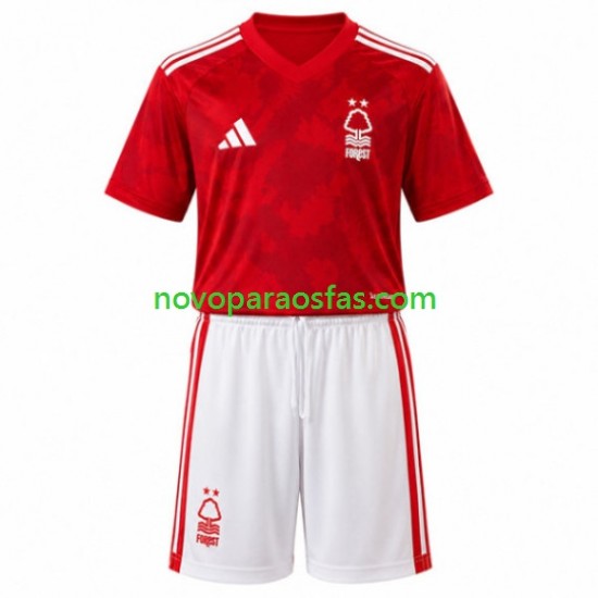 Camisolas Nottingham Forest Criança Casa 2026-2027 Manga Curta