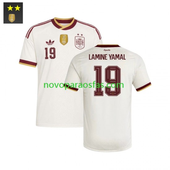 Camisolas Espanha Lamine Yamal 19 Homem Visitante 2026-2027 Manga Curta