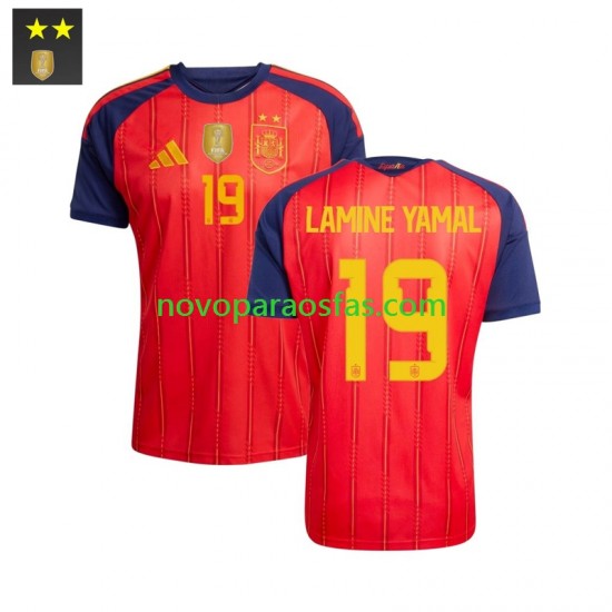 Camisolas Espanha Lamine Yamal 19 Homem Casa 2026-2027 Manga Curta
