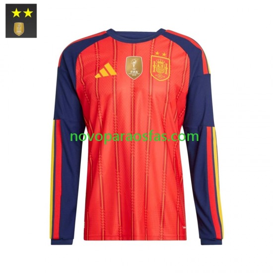 Camisolas Espanha Homem Casa 2026-2027 Manga Comprida