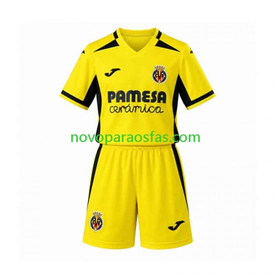 Camisolas Villarreal CF Criança Casa 2026-2027 Manga Curta