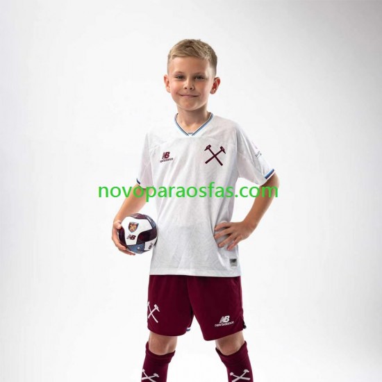 Camisolas West Ham United Criança Visitante 2026-2027 Manga Curta