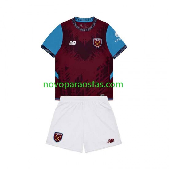 Camisolas West Ham United Criança Casa 2026-2027 Manga Curta