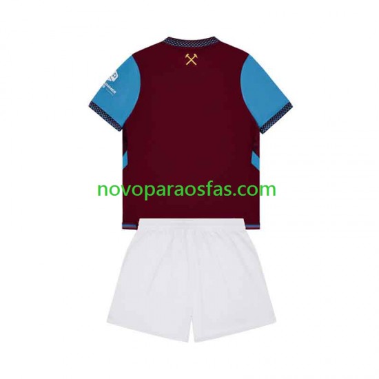 Camisolas West Ham United Criança Casa 2026-2027 Manga Curta