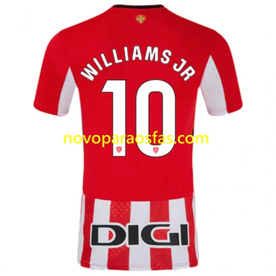 Camisolas Athletic Bilbao Williams JR 10 Homem Casa 2024-2025 Manga Curta