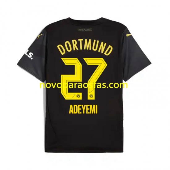Camisolas Borussia Dortmund Karim Adeyemi 27 Homem Visitante 2024-2025 Manga Curta