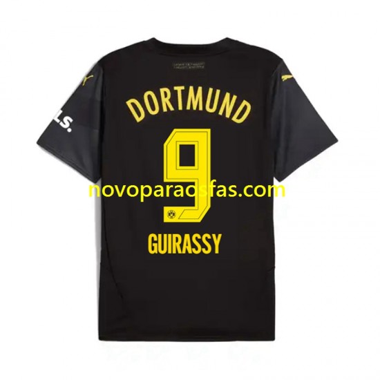 Camisolas Borussia Dortmund Serhou Guirassy 9 Homem Visitante 2024-2025 Manga Curta
