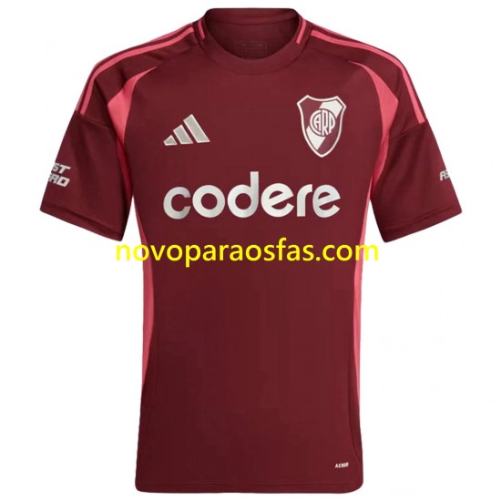 Camisolas CA River Plate Homem Visitante 2024-2025 Manga Curta