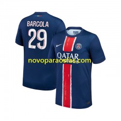 Camisolas Paris Saint-Germain Bradley Barcola 29 Homem Casa 2024-2025 Manga Curta