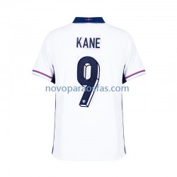 Camisolas Inglaterra Harry Kane 9 Homem Casa Euro 2024 Manga Curta