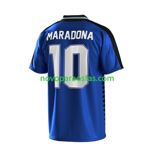 Camisolas Argentina MARADONA 10 Retro Criança Visitante 1994 Manga Curta