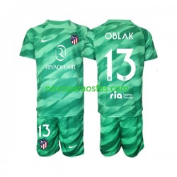 Camisolas Atlético Madrid Jan Oblak 13 Green color Guarda-redes Criança Visitante 2023-2024 Manga Curta