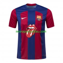 Camisolas FC Barcelona Rolling Stones Homem Casa 2023-2024 Manga Curta
