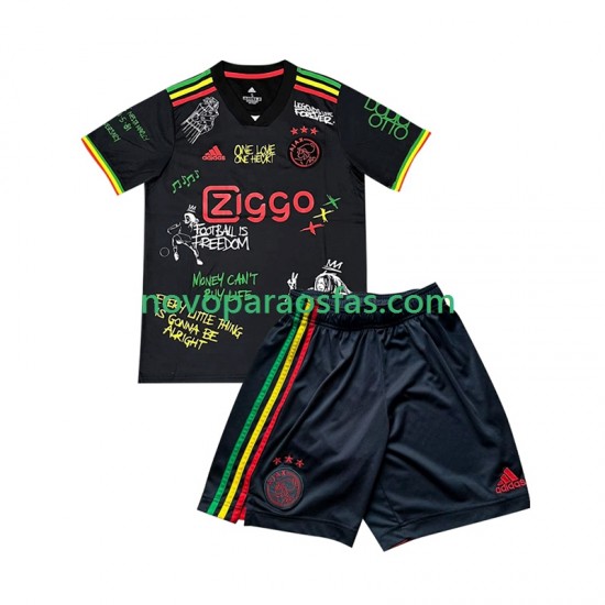 Camisolas AFC Ajax Special Bob Marley Criança Casa 2025-2026 Manga Curta