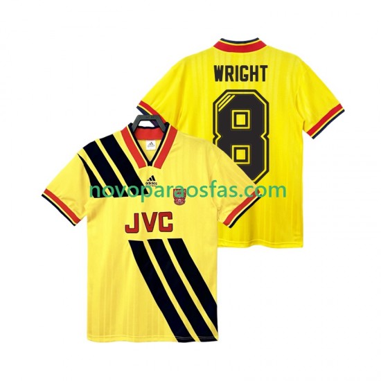 Camisolas Arsenal WRIGHT 8 1993 Retro Homem Visitante 1994 Manga Curta