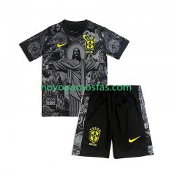 Brasil Cheist the Redeemer Football Shirts Criança Casa 2024 Manga Curta
