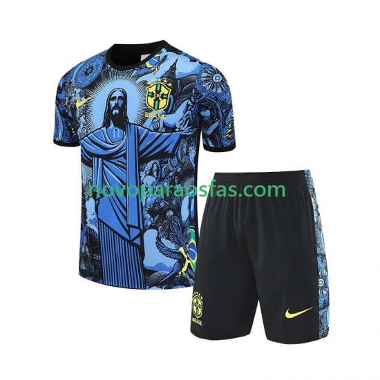 Brasil JESUS Football Shirts Criança Casa 2024-2025 Manga Curta
