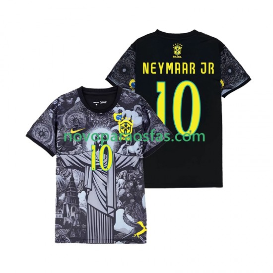 Camisolas Brasil Neymar JR 10 Cheist the Redeemer Homem Casa 2024 Manga Curta