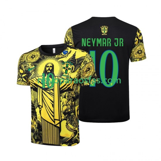 Camisolas Brasil Neymar JR 10 Jesus Homem Casa 2024 Manga Curta