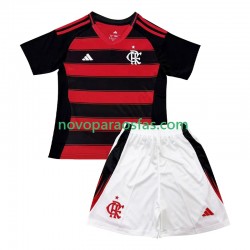 Camisolas CR Flamengo Criança Casa 2025-2026 Manga Curta