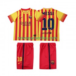 Camisolas FC Barcelona Lionel Messi 10 2013 2014 Retro Criança Visitante Manga Curta
