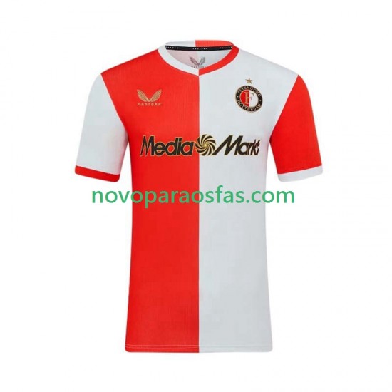 Camisolas Feyenoord Rotterdam Homem Casa 2025-2026 Manga Curta