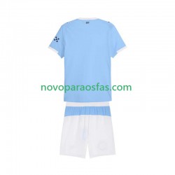 Camisolas Manchester City Criança Casa 2025-2026 Manga Curta