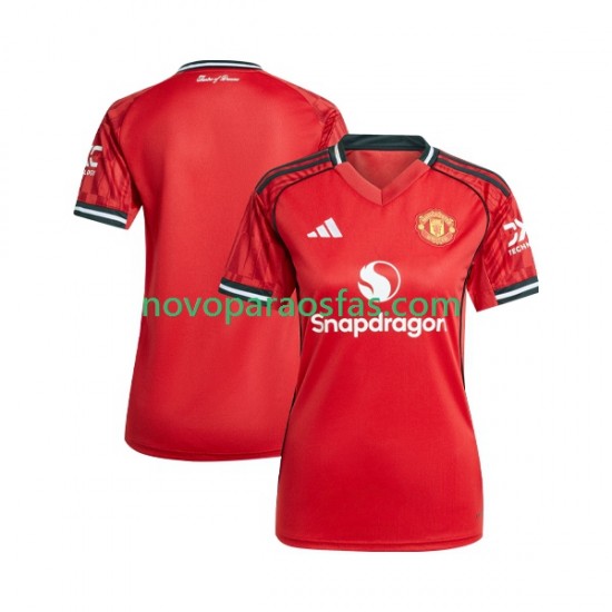Camisolas Manchester United Mulher Casa 2025-2026 Manga Curta