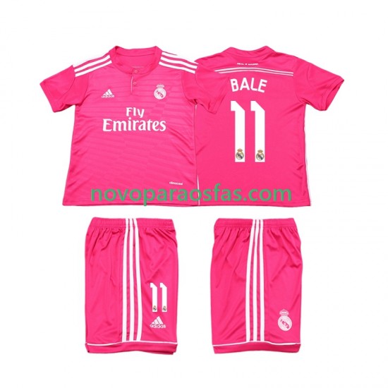 Camisolas Real Madrid Bale 11 2014 2015 Retro Criança Visitante Manga Curta