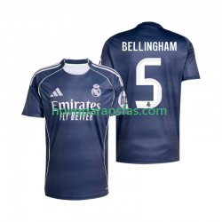 Camisolas Real Madrid Jude Bellingham 5 Homem Visitante 2025-2026 Manga Curta