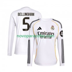 Camisolas Real Madrid Jude Bellingham 5 Homem Casa 2025-2026 Manga Comprida