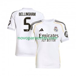 Camisolas Real Madrid Jude Bellingham 5 Homem Casa 2025-2026 Manga Curta