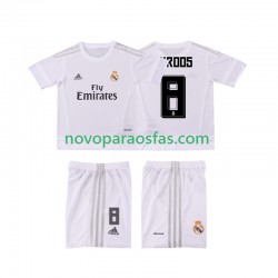 Camisolas Real Madrid KROOS 8 2015 2016 Retro Criança Casa Manga Curta