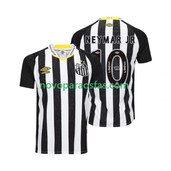 Camisolas Santos FC NEYMAR JR 10 Homem Visitante 2025-2026 Manga Curta