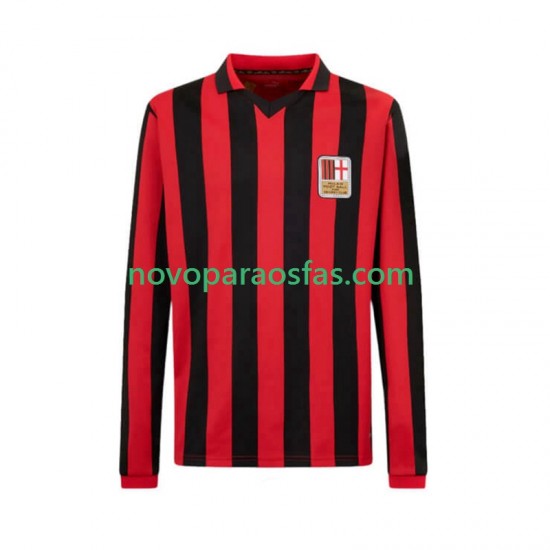 Camisolas AC Milan 125th Anniversary Homem Casa 2024-2025 Manga Comprida