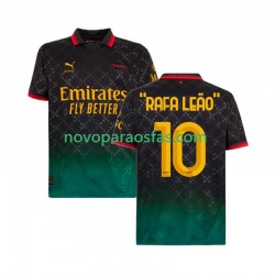 Camisolas AC Milan RAFA LEAO 10 Homem Quarto 2024-2025 Manga Curta
