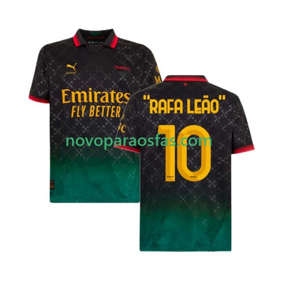 Camisolas AC Milan RAFA LEAO 10 Homem Quarto 2024-2025 Manga Curta