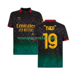 Camisolas AC Milan THEO 19 Homem Quarto 2024-2025 Manga Curta