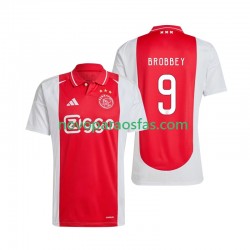 Camisolas AFC Ajax Brian Brobbey 9 Homem Casa 2024-2025 Manga Curta