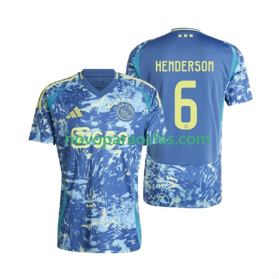 Camisolas AFC Ajax Henderson 6 Homem Visitante 2024-2025 Manga Curta